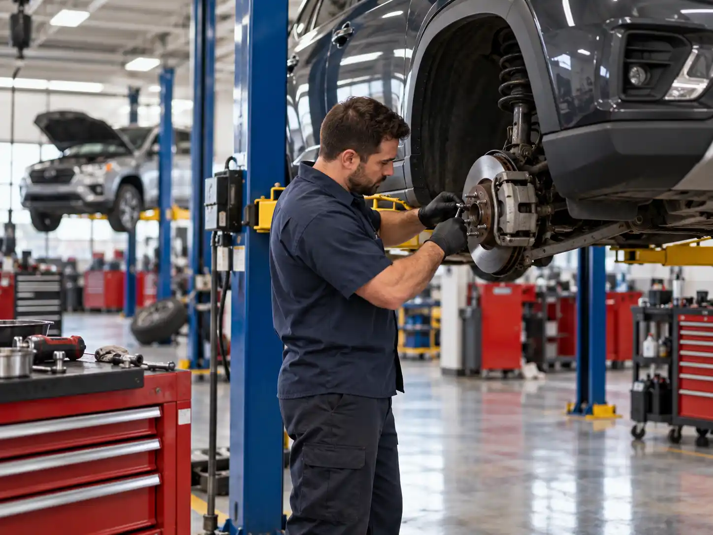 Brantford mechanic working on a vehicle at Tech Savvy Automotive