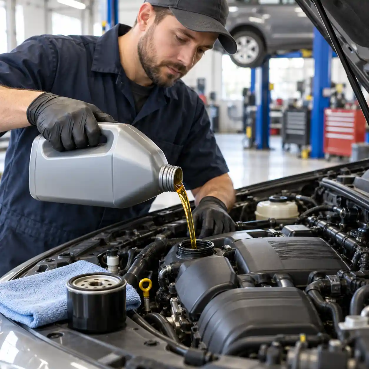 Oil change and preventive maintenance service in Brantford
